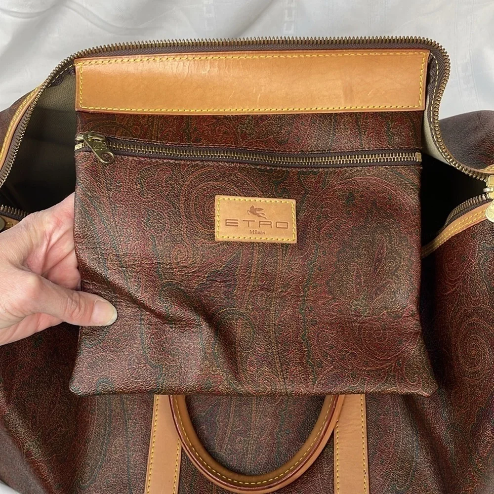 Etro Paisley Large Travel Duffel Duffle Bag Carryon